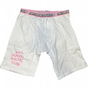 Anti Social Social Club White Boxer Briefs with Pink Waistband - Brand New